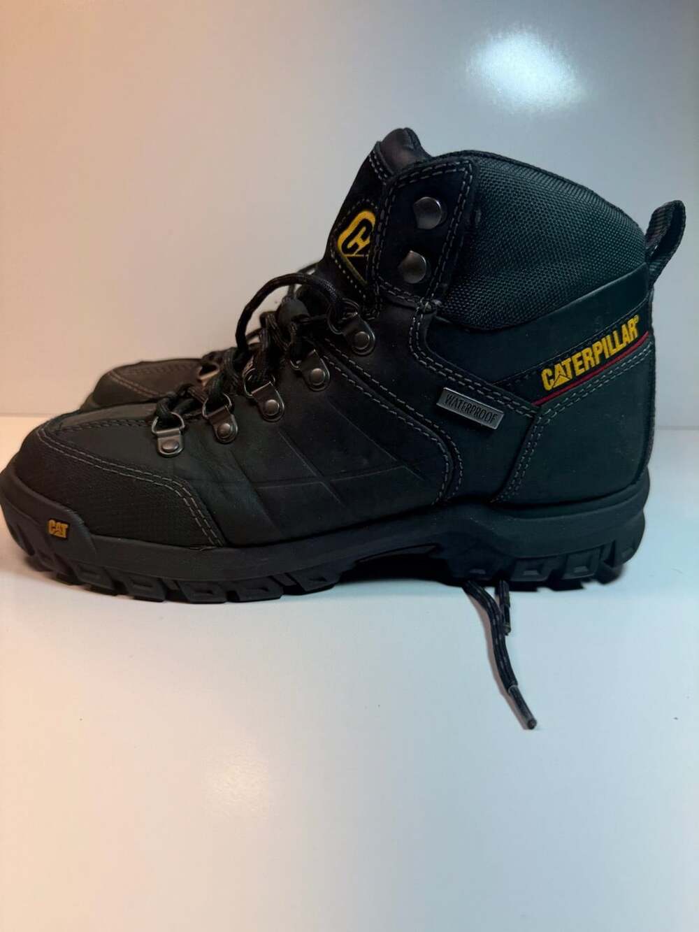 Caterpillar Men's Threshold Waterproof Steel Toe Work Boots Black